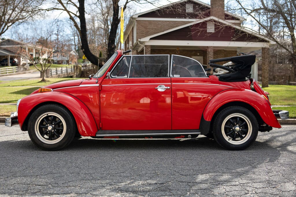 1976 Volkswagen Beetle Red with red and black interior for sale