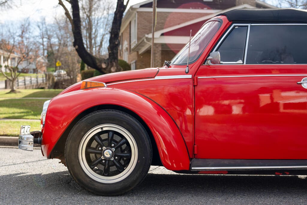 1976 Volkswagen Beetle Red with red and black interior for sale
